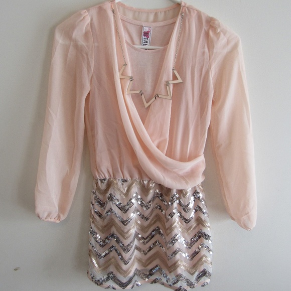 Beautees Other - Beautees Girl's Dress with Attached Necklace